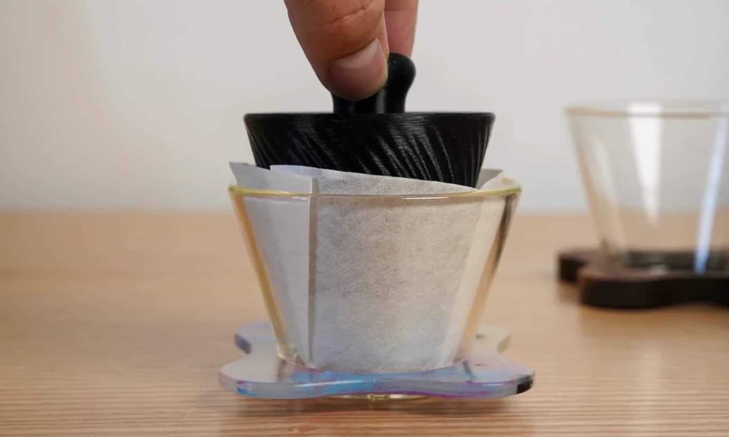 FDM 3D Printed Orea Brewer Coffee Filter Shaping Tool Negotiator FacFox