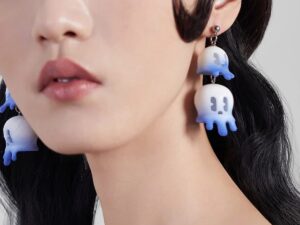 SLS 3D Printed and Painted Lovely Weird Nylon Earrings