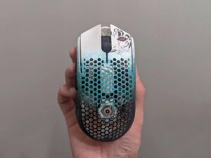 SLS 3D Printed PMM Air58 Mouse Mod Fine-painted with Acrylic Paint