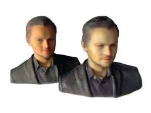 PolyJet vs Binder Jetting 3D Printed Leonardo DiCaprio Full-color Head Sculpture