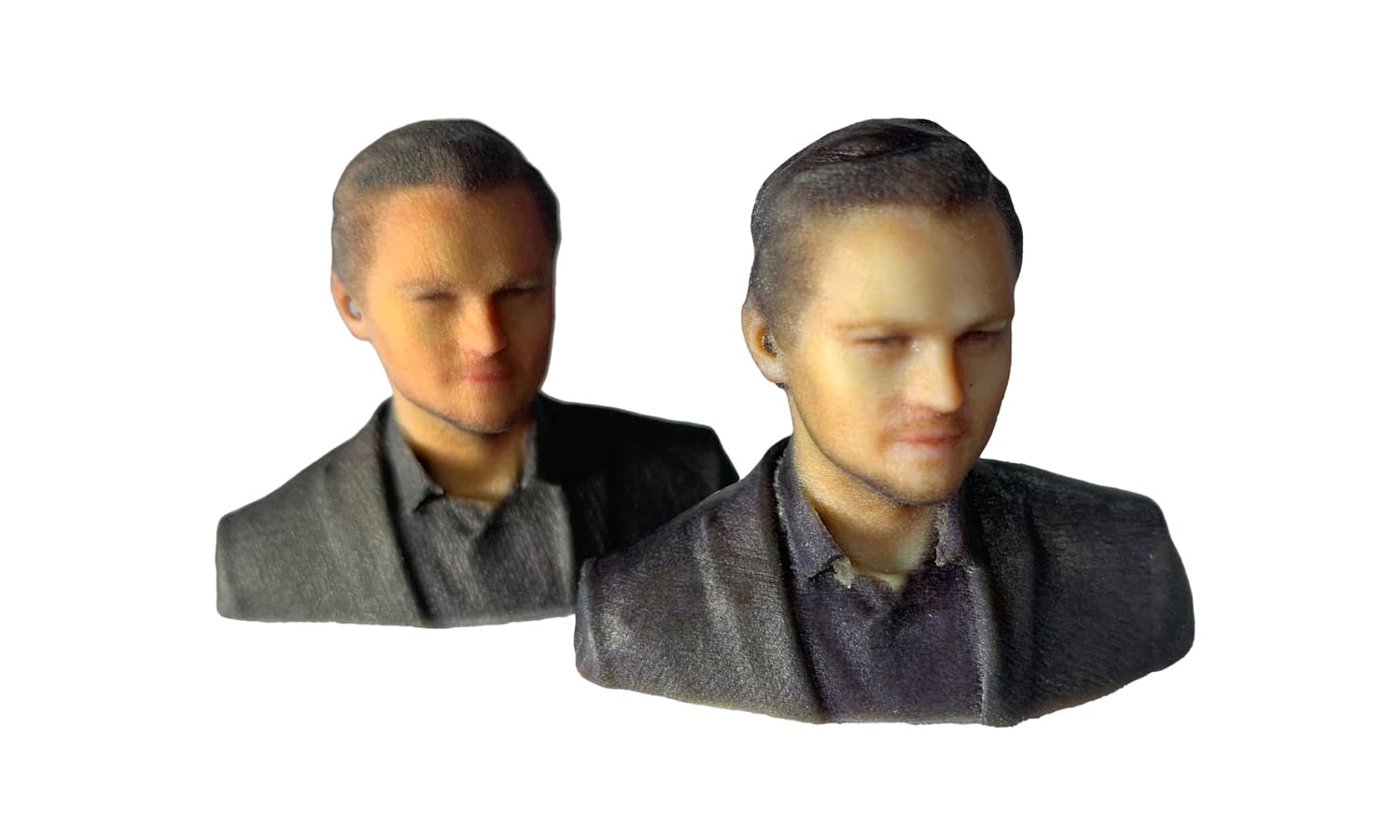 PolyJet vs Binder Jetting 3D Print Leonardo DiCaprio Colorful Head