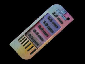 ColorJet 3D Printed Full-color Sandstone Sample Strip with Psychedelic Art Pattern