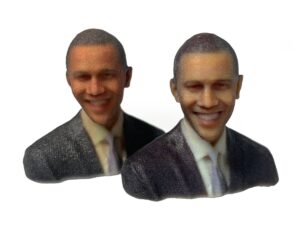 PolyJet vs Binder Jetting 3D Printed Barack Obama Full-color Head Sculpture