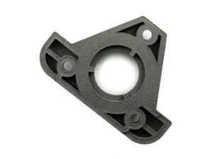 SLS 3D Printed Flanged Housing Nylon Gasket with Cylindrical Bores