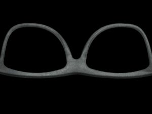 MJF 3D Printed Nylon PA 12 Bold-framed Glasses Sand-blasted