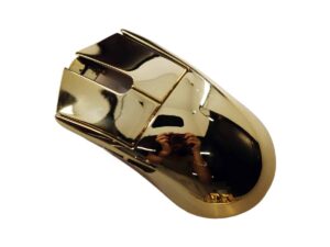 MJF 3D Printed and Golden Plated Nylon Mouse Cover