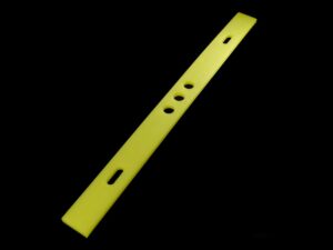 Compression Molded Yellow Polyurethane Strip with Holes