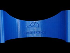 FDM 3D Printed Blue PLA Hat Brim Bender