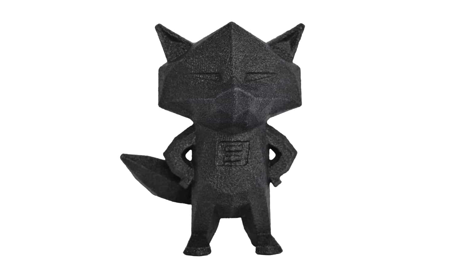 MJF 3D Print PP Mascot Henry Fox Dyed Black - FacFox