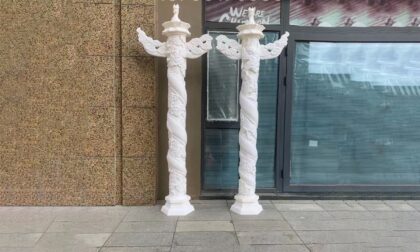 FDM 3D Printed 3.2m China Dragon Totem Pillar PLA Huabiao