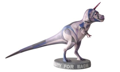 MJF 3D Printed Full-color Female Dinosaur Display Model