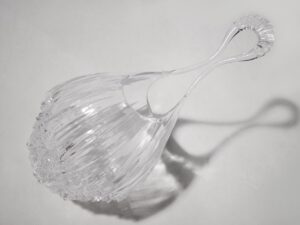 SLA 3D Printed Clear Resin Artist Wavy Handbag