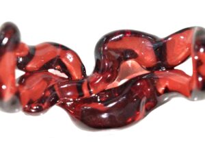 SLA 3D Printed Clear Resin Irregular Red Ornament