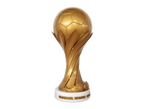 SLA 3D Printed Golden Football Trophy Model