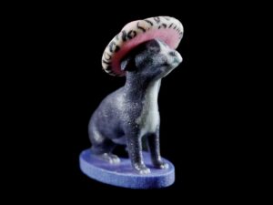 Colorjet 3D Printed Dog Wearing Hat Full-color Sandstone Statue