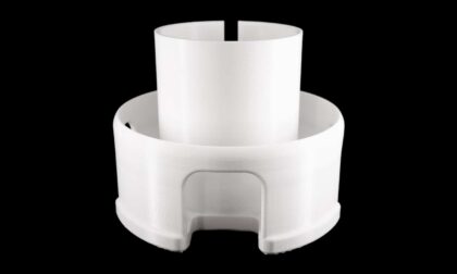 FDM 3D Printed Large White ABS Pipe Fitting Plug