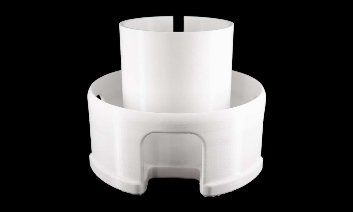 FDM 3D Printed Large White ABS Pipe Fitting Plug FacFox
