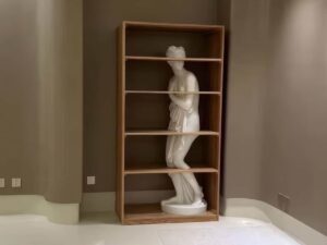 SLA 3D Printed White Resin Venus Bookcase Artwork Furniture