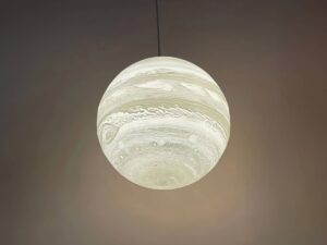 SLA 3D Printed Fine-detail Resin Planet Lamp Shell
