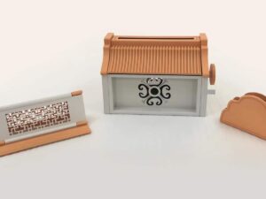 SLA 3D Printed Minnan Gucuo Red Brick House Models