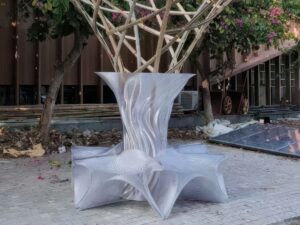 FDM 3D Printed Large Scale Clear Outdoor Chairs