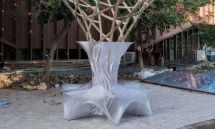 FDM 3D Printed Large Scale Clear Outdoor Chairs