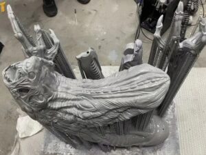 SLA 3D Printed Monster with Elongated Head Resin Garage Kit