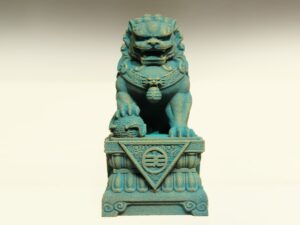 ColorJet 3D Printed Aerugo Color Lion Miniatures
