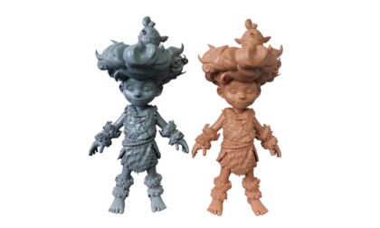 DLP 3D Printed Cartoon Caveman Resin Figures