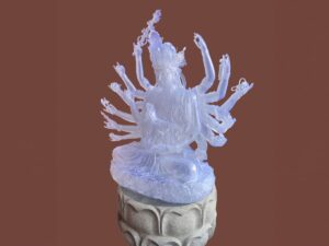 SLA 3D Printed Frosted Clear Resin Avalokitesvara Buddha