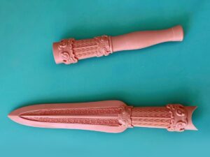 DLP 3D Printed Delicate Dagger Blade and Extension Rod