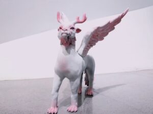 ColorJet 3D Printed Full-color Sandstone Qilin Sculpture