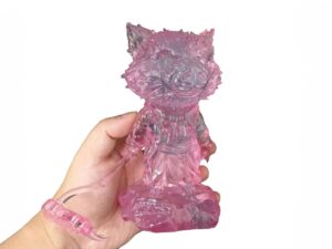 SLA 3D Printed Pink Clear Resin Zhu Bajie in Game Black Myth Wukong