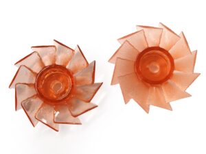 SLA 3D Printed Clear High-temp Resin-100℃ Impellers Miniatures