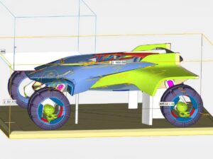 SLA 3D Printed Full-scale Race Car Concept Prototype