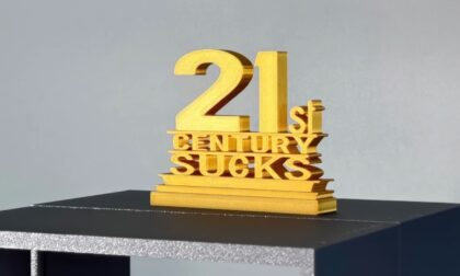 FDM 3D Printed 21st Century Sucks Meme Keychain