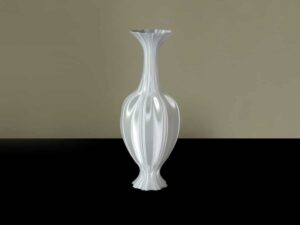 FDM 3D Printed Silky PLA Vase with Elegant Essence