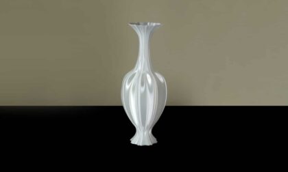 FDM 3D Printed Silky PLA Vase with Elegant Essence