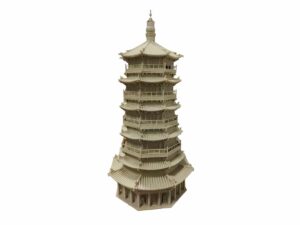 FDM 3D Printed Pagoda of Fogong Temple Scaled-down Model