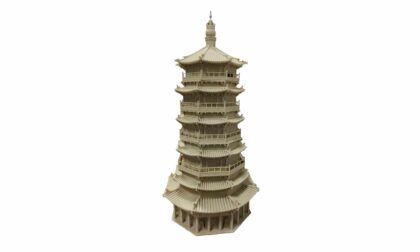 FDM 3D Printed Pagoda of Fogong Temple Scaled-down Model