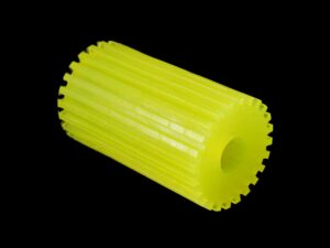 Injection Molded Polyurethane Gear Coupler with Vertical Ridge Design