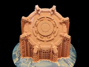 LCD 3D Printed Resin Round Missile Silo Terrain Space Model