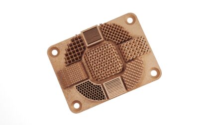 SLM 3D Printed Pure Copper Sample with Complex Geometries