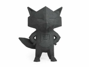 SLS 3D Printed PA 11 CF Low-poly Fox Miniature