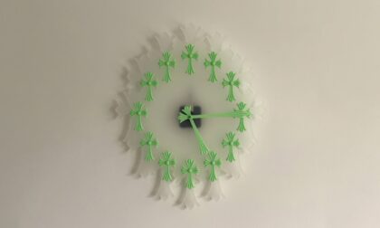 FDM 3D Printed Chrome Hearts-inspired Glow PLA Clock