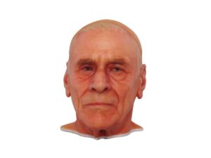 Mimaki 3D Printed Full-color Elder Man Head Miniature