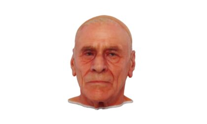 Mimaki 3D Printed Full-color Elder Man Head Miniature