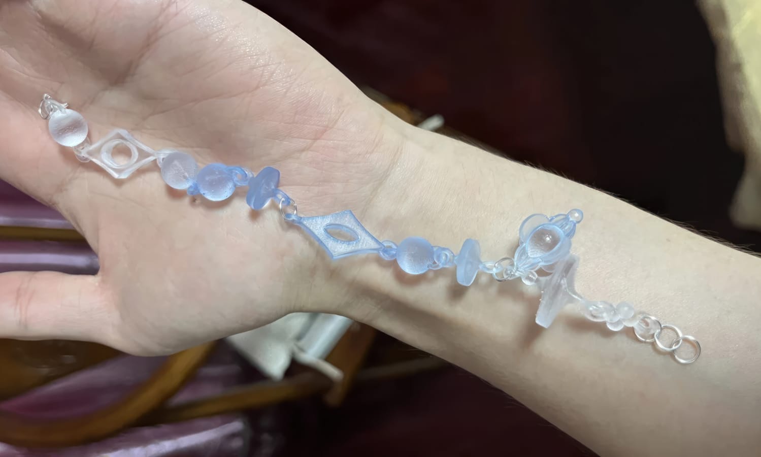 SLA 3D Printed Dyed Colorful Frosted Resin Bracelets - FacFox