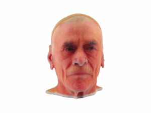 ColorJet 3D Printed Full-color Elder Man Head Miniature