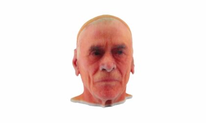 ColorJet 3D Printed Full-color Elder Man Head Miniature